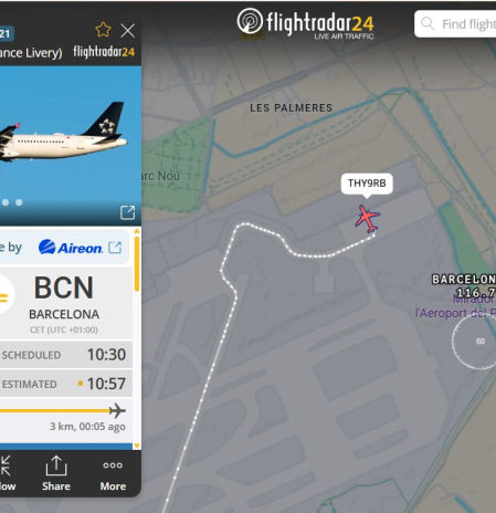 Aterrizaje de emergencia de un avión de Turkish Airlines en Barcelona - El Prat por una amenaza bomba