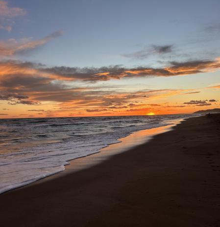 Atardecer en la playa de Gavà.
