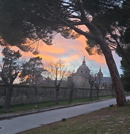 Atardecer en el monasterio de El Escorial.