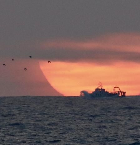 Salir a pescar con el sol.