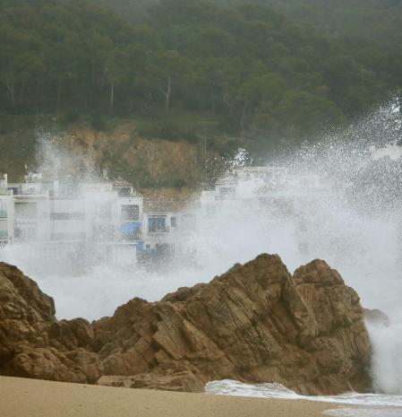 Temporal en Tamariu.