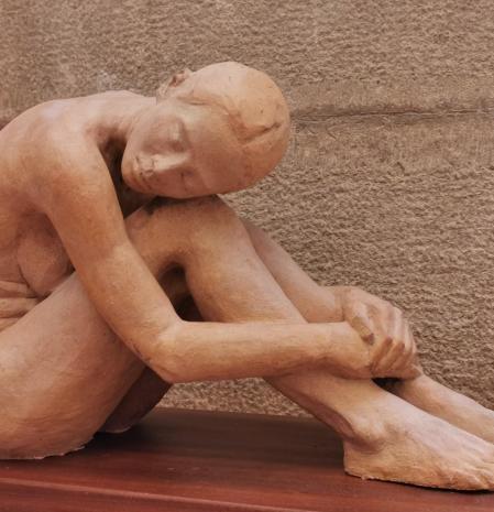 Exposición del 10 aniversario del ICRE, en el claustro del Centre Cultural La Mercè de Girona.