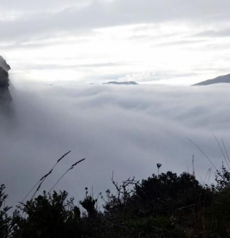 Mar de niebla sobre el pantano de Sau.