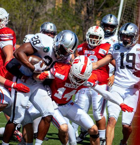 Partido entre Badalona Dracs y Terrassa Reds.