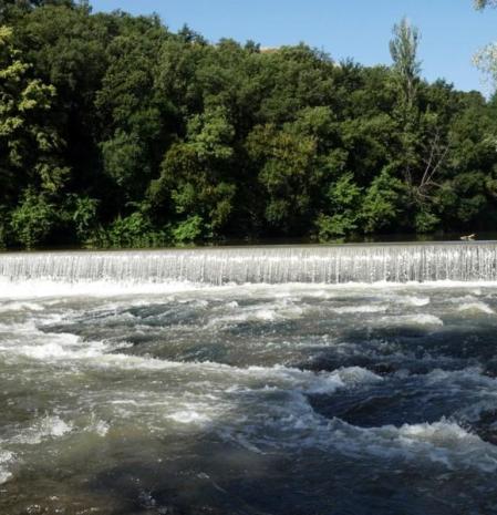 El Ter, tras las últimas lluvias, a su paso por Torelló.