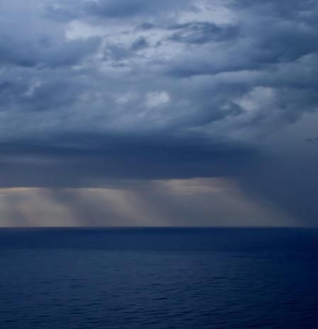 Día de tormenta en el mar, visto desde el Far de Sant Sebastià.