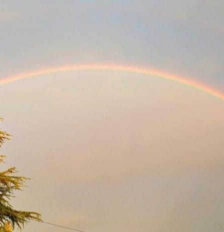 Arco iris doble.