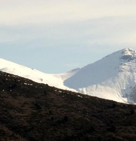 Primera nevada del otoño, en el Collet de les Barraques.