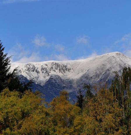 Nevada en la cara norte del Pirineo Oriental, en la Cerdanya.