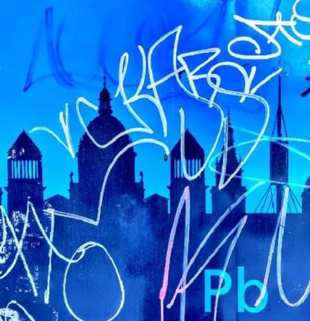 Grafiti pintado en Barcelona.