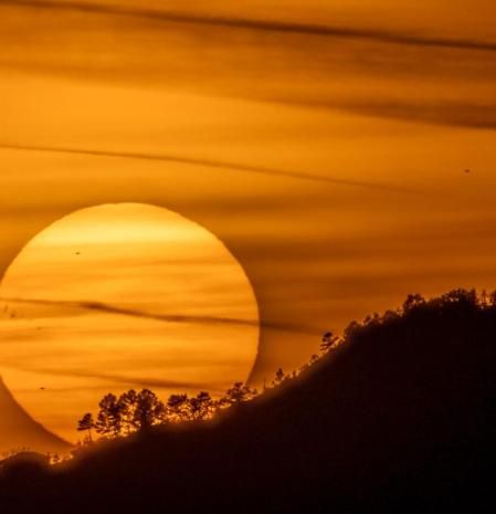 Puesta de sol en Manlleu.