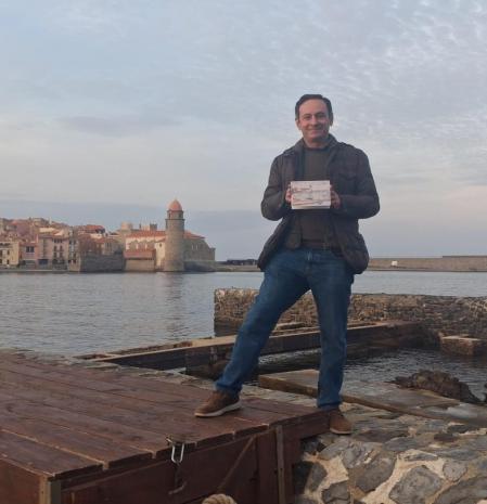 Joan Mañé, autor de la postal navideña 'Nadal a Cotlliure, Catalunya Nord, França'