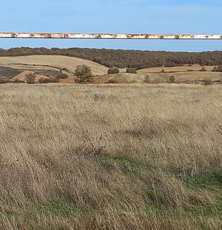 El campo de fútbol del páramo de Burgos.
