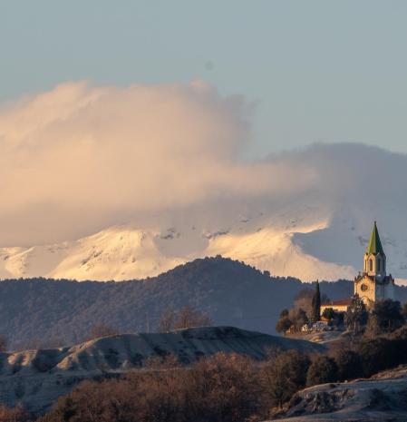 El espectacular torb del Puigmal visto desde Manlleu.