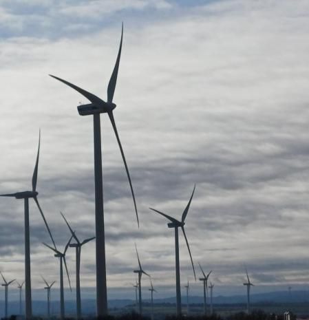 Los gigantes de viento en Pujalt.