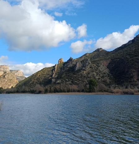 El pantano de Sant Llorenç de Montgai.