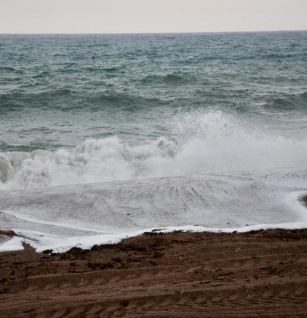 Oleaje en la playa del Racó de Begur.