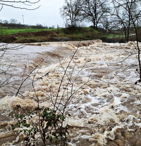 El Ter tras las últimas lluvias, en Torelló.