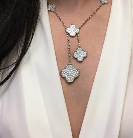 Van Cleef Arpels - Alhambra - Magic Alhambra - White Gold Diamond Necklace