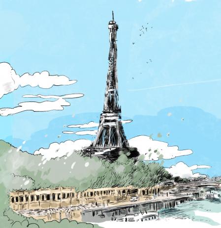 Detalle del cómic periodístico de Oriol Malet