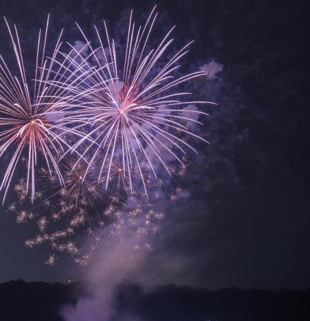 Fuegos artificiales en Manlleu.