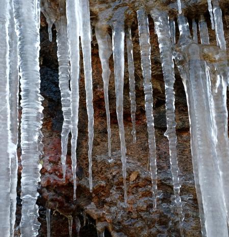 Carámbanos en Vallcebre (Berguedà).