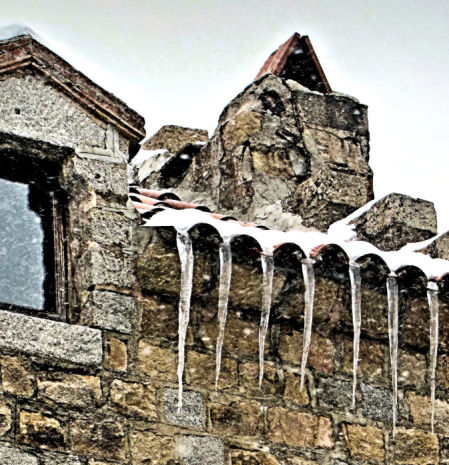 Hielo y nieve en el Montseny.
