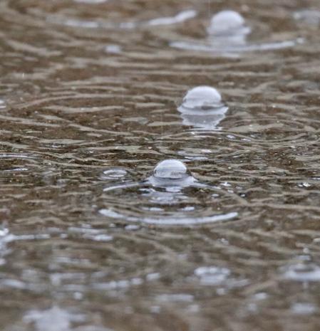 Gotas de lluvia en Palafrugell.