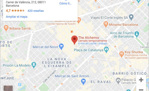 The Alchemix en casa, cócteles y platillos para llevar