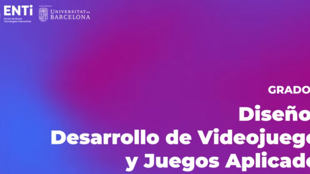 El Grado en Diseño y Desarrollo de Videojuegos y Juegos Aplicados de la ENTI-UB es una ingeniería aplicada al diseño y creación de videojuegos, juegos y juegos aplicados&nbsp;&nbsp;