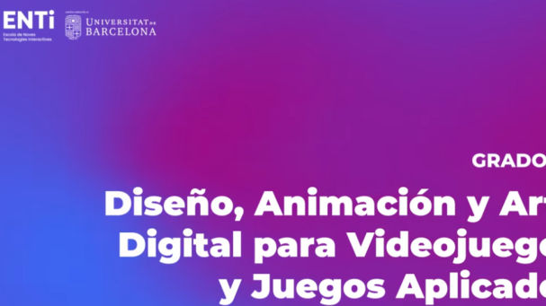 El Grado en Diseño, Animación y Arte Digital para Videojuegos y Juegos Aplicados de la ENTI-UB permite aprender a conceptualizar y desarrollar arte digital y animación&nbsp;