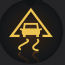 Luminescent car control indicators icons.