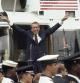 Richard Nixon, tras renunciar a su cargo en el helicóptero presidencial