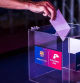 Foto ilustracion para ilustrar la previa y preparacion de las votaciones a la presidencia del FC Barcelona. En la foto, una urna preparada para la votacion al dia siguiente, vista en el estadio Camp Nou de Barcelona. Elecciones , Barca , BarÃ§a , Candidatos , Benedito , Laporta , Freixa , Bartomeu , voto , socios. Barcelona, 17/07/2015. Foto: Luis Tato