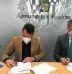Xavier García Albiol y Ruben Guijarro suscriben las ayudas a comercios