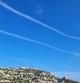 Estelas de condensación vistas desde Roses.
