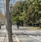 Carril bici en la Avenida Diagonal de Barcelona.