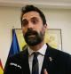 Primer pla del conseller d'Empresa i Treball, Roger Torrent, durant les declaracions a l'ACN, el 22 de desembre del 2021. (Horitzontal)