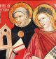 Santo Tomás de Aquino y san Daniel, detalle de una obra anónima, c. 1402
