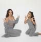 Kim Kardashian y su hija North posan con la ropa de su propia marca, Skims