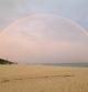 Arco iris en la playa de Caldes d'Estrac.