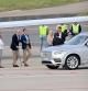El Rey Juan Carlos llega al aeropuerto de Vigo en un jet privado donde le espera su hija, la Infanta Elena, y su amigo, Pedro Campos, a 19 de mayo de 2022, en Vigo, Pontevedra