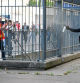 PARIS, FRANCE - MAY 28: Police spray tear gas at Liverpool fans outside the stadium prior to the UEFA Champions League final match between Liverpool FC and Real Madrid at Stade de France on May 28, 2022 in Paris, France. (Photo by Matthias Hangst/Getty Images)