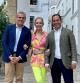 Ana Rosa en Vejer junto al alcalde, Manuel Flor, y el delegado municipal de Turismo y diputado nacional, José Ortiz