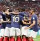 Theo Hernandez of France celebrates his goal 1-0 with teammates during the FIFA World Cup 2022, Semi-final football match between France and Morocco on December 14, 2022 at Al Bayt Stadium in Al Khor, Qatar - Photo Sebastian El-Saqqa / firo sportphoto / DPPI AFP7 14/12/2022 ONLY FOR USE IN SPAIN