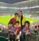 Georgina Rodríguez junto a su hijos en el mundial de Qatar