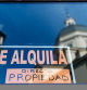 Cartel de alquiler en Madrid