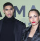 Soccerplayer Achraf Hakimi and actress Hiba Abouk attending the Balmainshow as part of Paris Fashion Week in Paris, France on March 02, 2022.