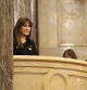 La presidenta del Parlament suspesa, Laura Borràs, segueix el ple del Parlament des de la tribuna.