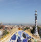 Barcelona tras el trencadís en el Park Güell.